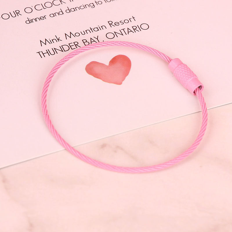 Wholesale Metal DIY Color Spray Painted Wire Ring Diameter 5cm Keychain Accessories